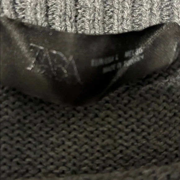 Zara Charcoal boat Neck Sweater - Picture 2 of 3